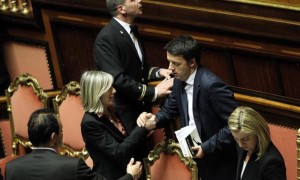 Il premier Renzi e il ministro dell'Istruzione Giannini