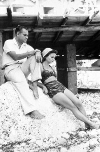 Elsa Morante con Alberto Moravia (suo compagno)