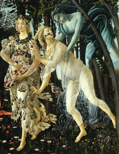 La Primavera di Botticelli Zefiro Clori Flora