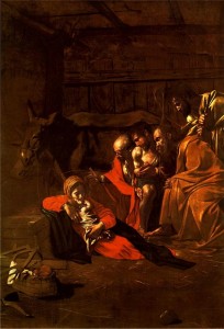 Caravaggio, Adorazione dei pastori, 1609, olio su tela, Museo Regionale di Messina