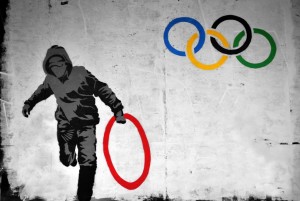 Banksy, cerchi olimpici