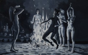 Alessandro Bazan, Le studentesse americane, 2013 Olio su tela, 70x100 Fonte: http://www.balarm.it/