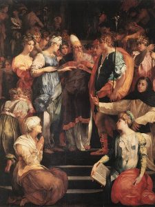 Rosso Fiorentino, Sposalizio della Vergine e Santi, 1523, olio su tavola, Basilica Di San Lorenzo, Firenze