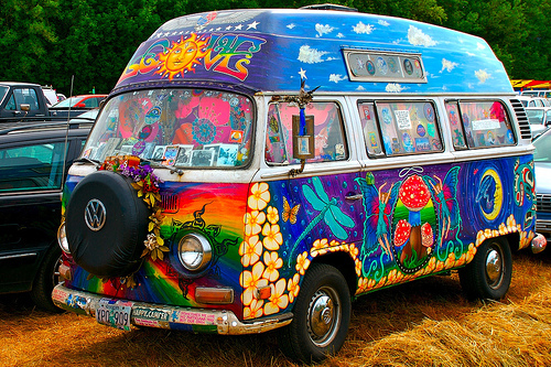 Psichedelia pulmino Volkswagen Hippie