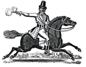 raffigurazione di un "highwayman" l'opera del mendicante