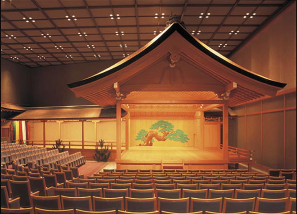 Il tipico palco del teatro nō