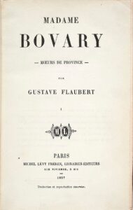 Frontespizio della prima edizione francese in unico volume di "Madame Bovary"