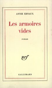 Edizione francese de "Gli armadi vuoti", opera prima di Annie Ernaux